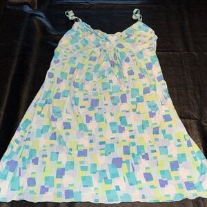 Ambrielle Multicolor Geometric Print Nightgown Nightdress, GUC, size L